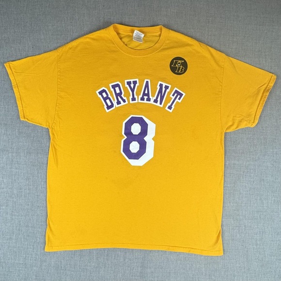 Gildan Other - Los Angeles Lakers Shirt Mens XL Yellow Kobe Bryant #8 #24 Gildan 1/31/2020 NBA